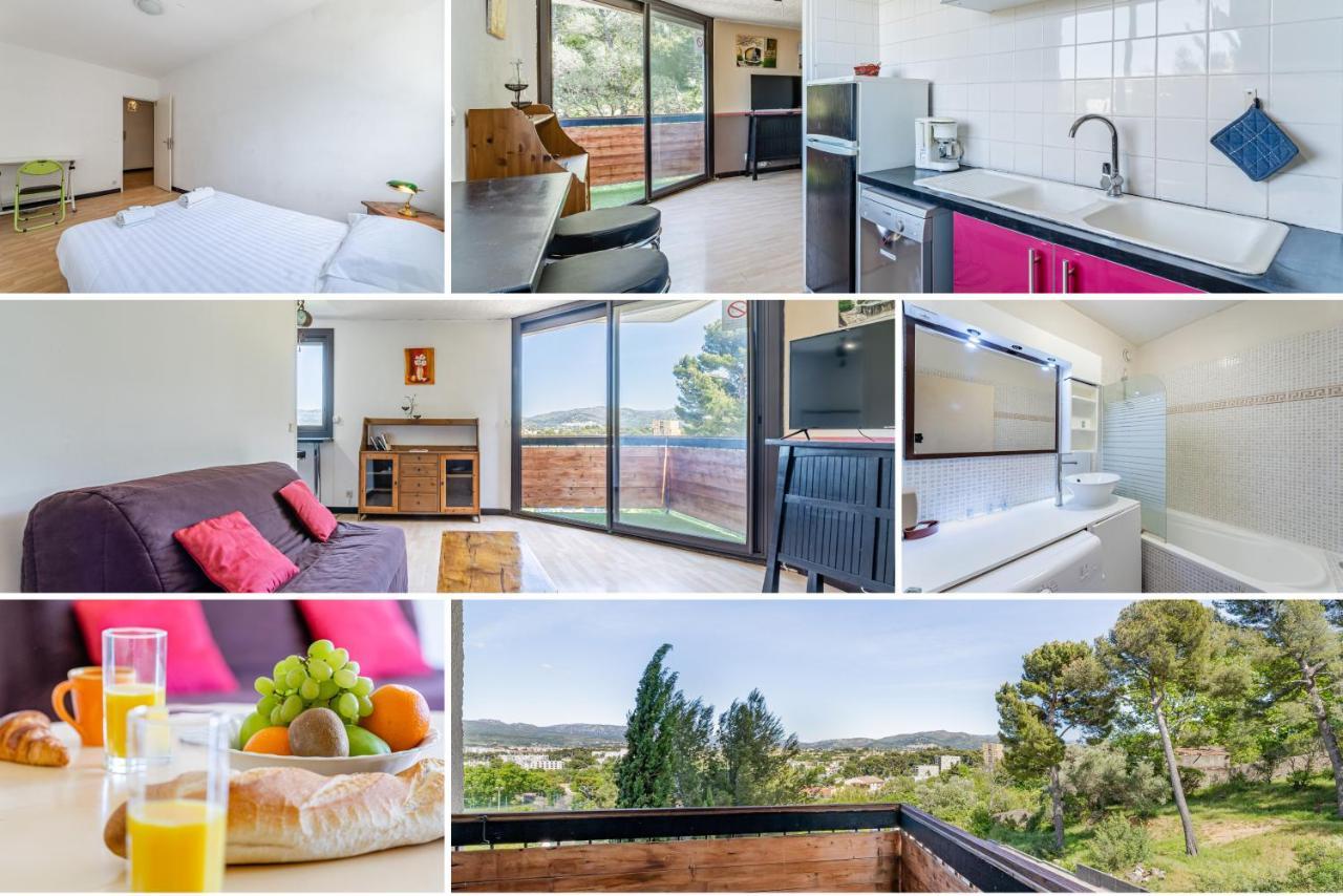 Park & Suites -Wifi-Netflix-Vue Marseille Eksteriør billede